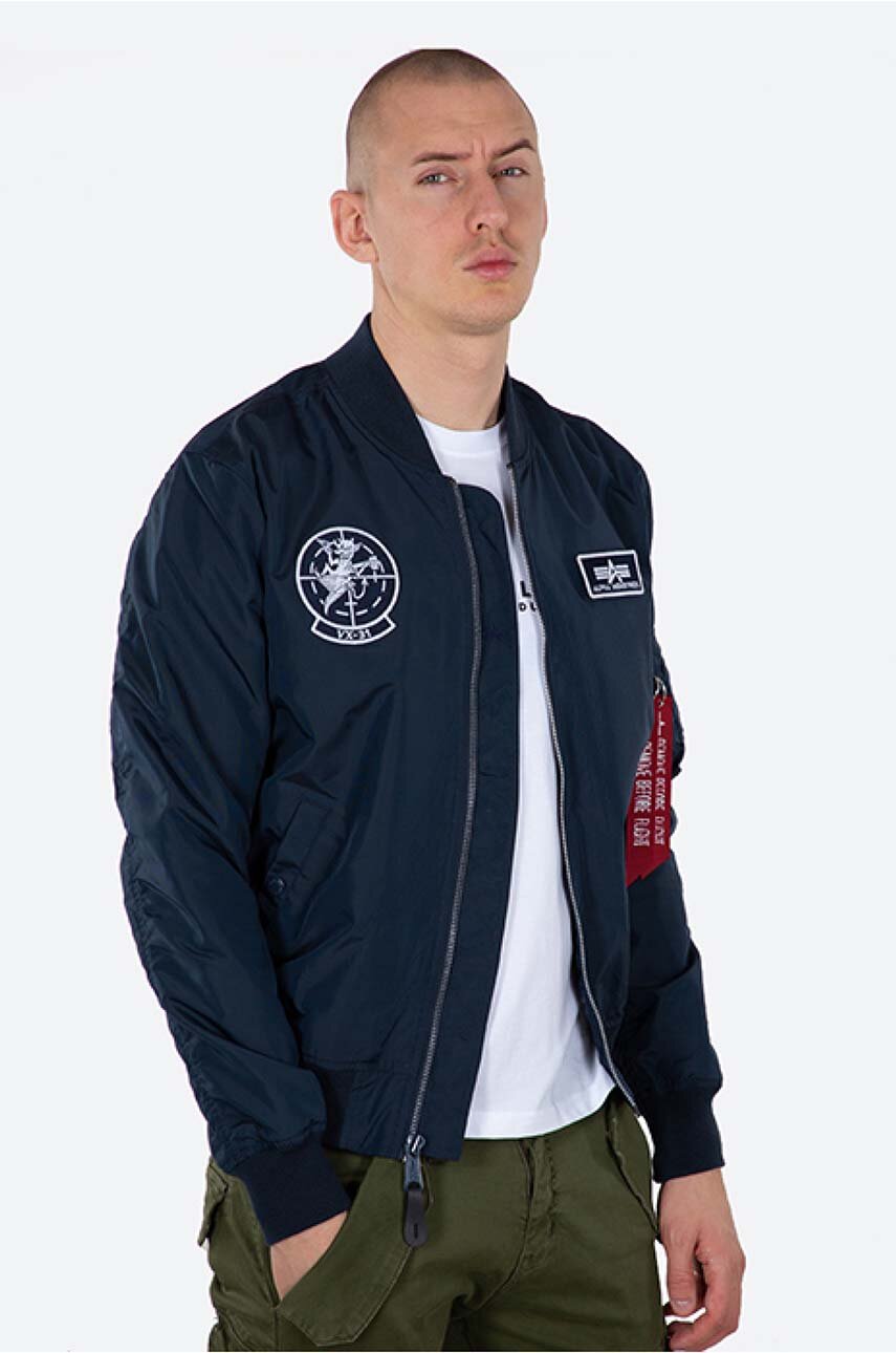 Alpha Industries bomber jacket MA-1 TT Glow In The Dark menﾒs navy blue  color | buy on PRM