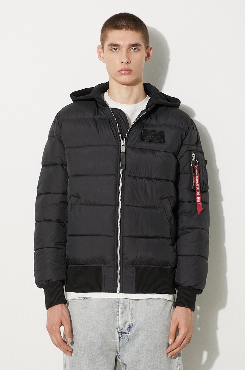 Alpha Industries jacket MA-1 men's black color at PRM US