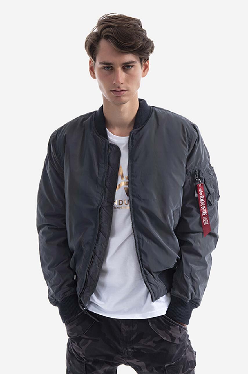 Alpha Industries bomber jacket MA-1 VF 59 Rainbow Reflective menﾒs gray  color | buy on PRM | Übergangsjacken