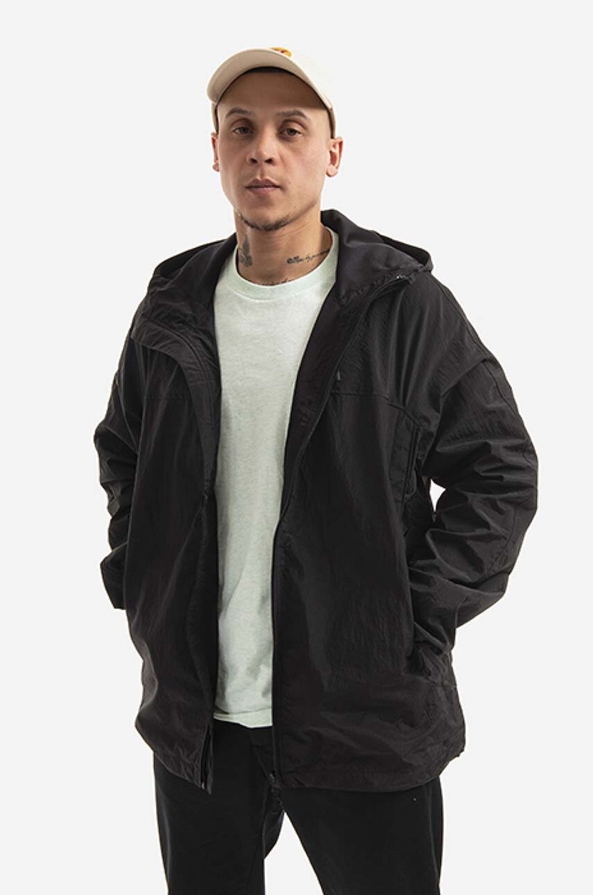 Wood Wood windbreaker Deller Tech Jacket black color at PRM US