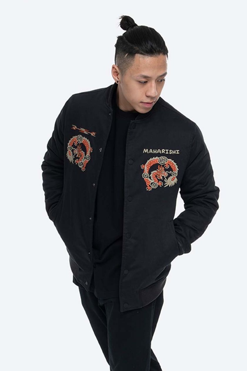 Maharishi bomber jacket Mil Chimayo Embroidery menﾒs black color