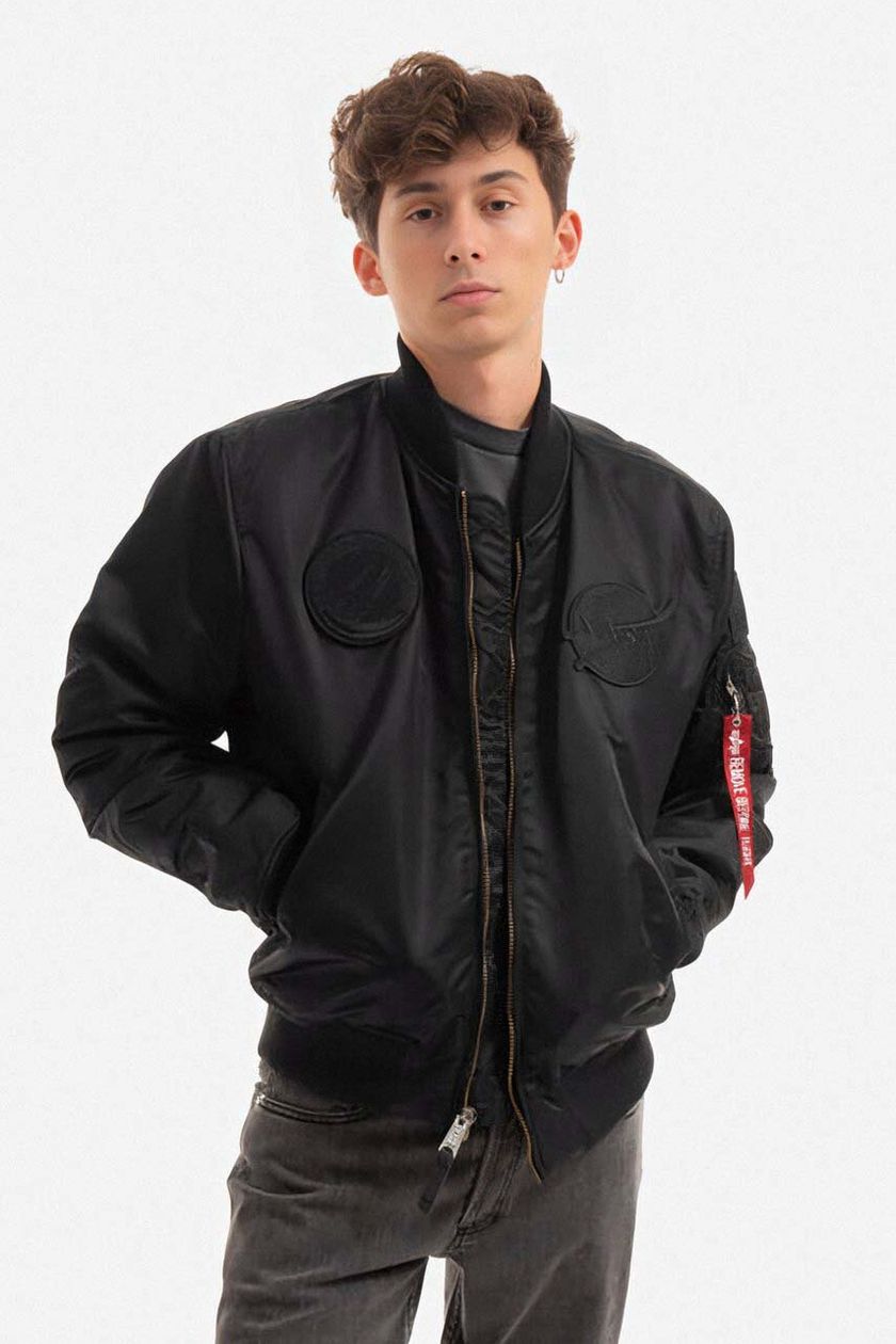 Alpha Industries bomber jacket MA-1 VF NASA men\'s black color 166107.404 |  buy on PRM