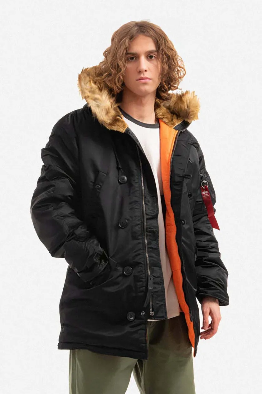 Alpha Industries jacket PARKA N3B VF 59 men's black color 103141.03 | buy  on PRM