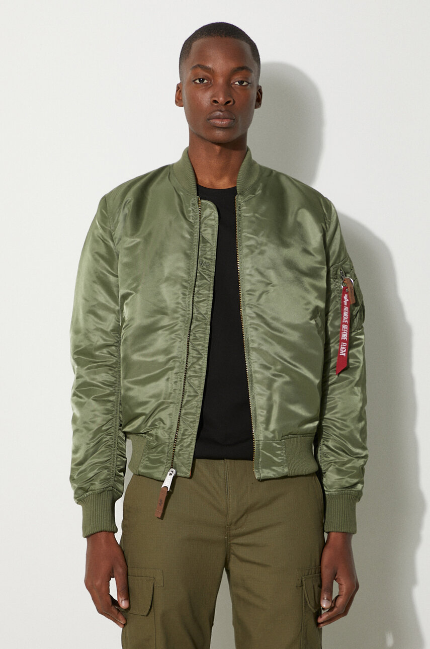 Alpha Industries bomber jacket MA 1 VF 59 men s green color 191118.01 at PRM US