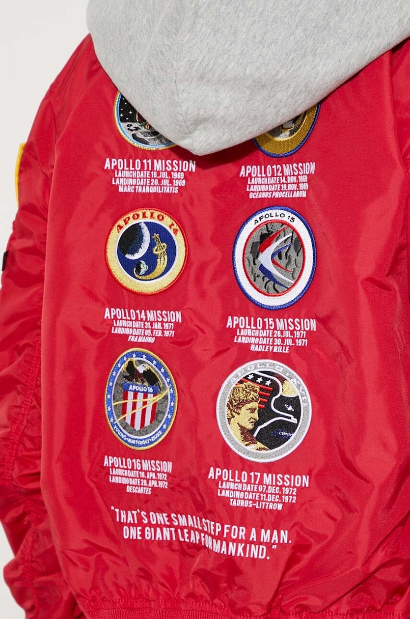Alpha Industries bomber jacket Alpha Industries MA 1 Zip Hood Apollo 136106 665 men s red color at PRM US
