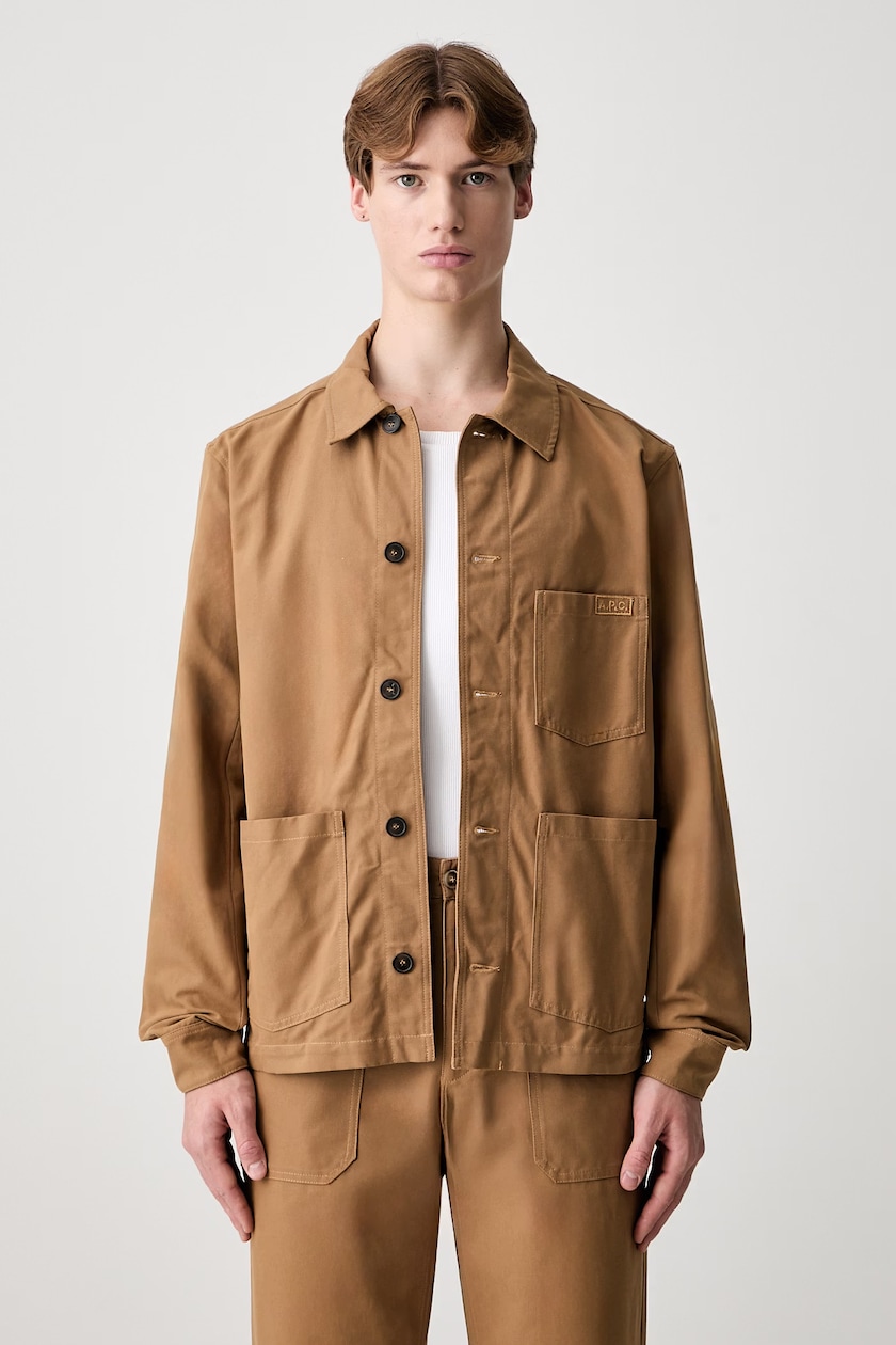 A.P.C. jacket Blouson Gilles men's brown color at PRM US A.P.C. jacket Blouson Gilles men's brown color at PRM US