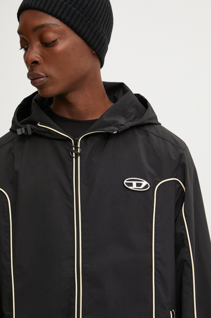Diesel kurtka J-HIVES męska kolor czarny przejściowa oversize