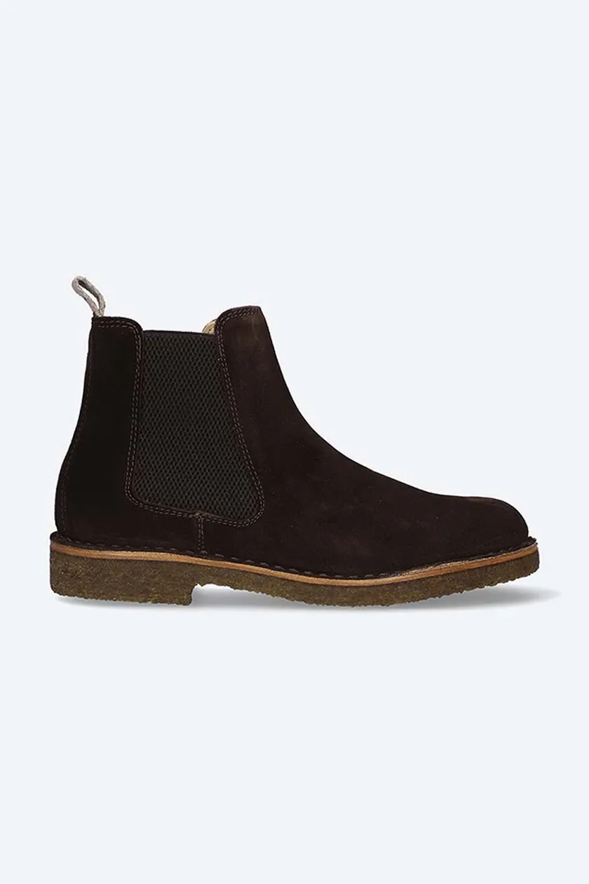 Astorflex suede chelsea boots BRIDGEFLEX.005 women s brown color