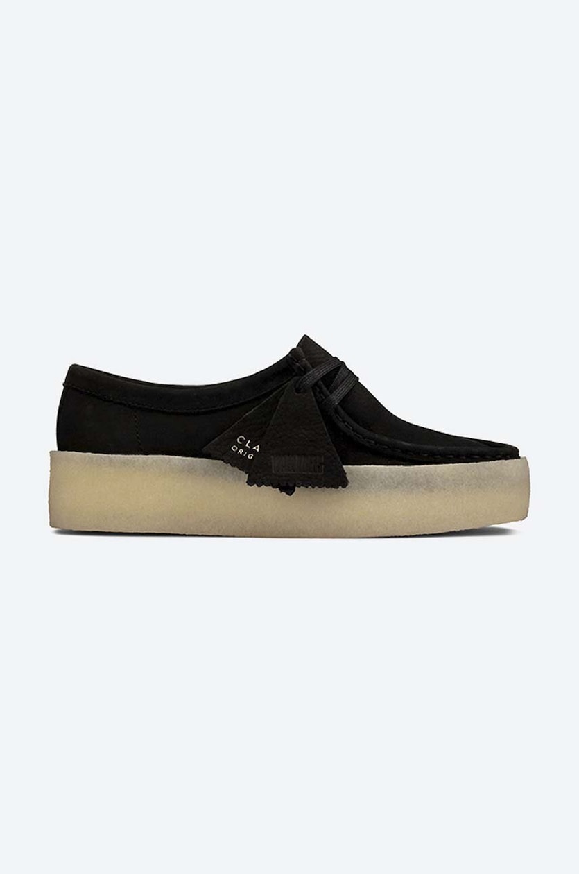 Clarks wallabee black suede womens shoes hotsell