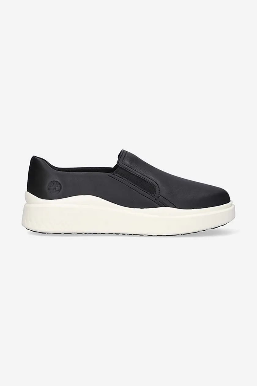 Timberland black hotsell slip on shoes