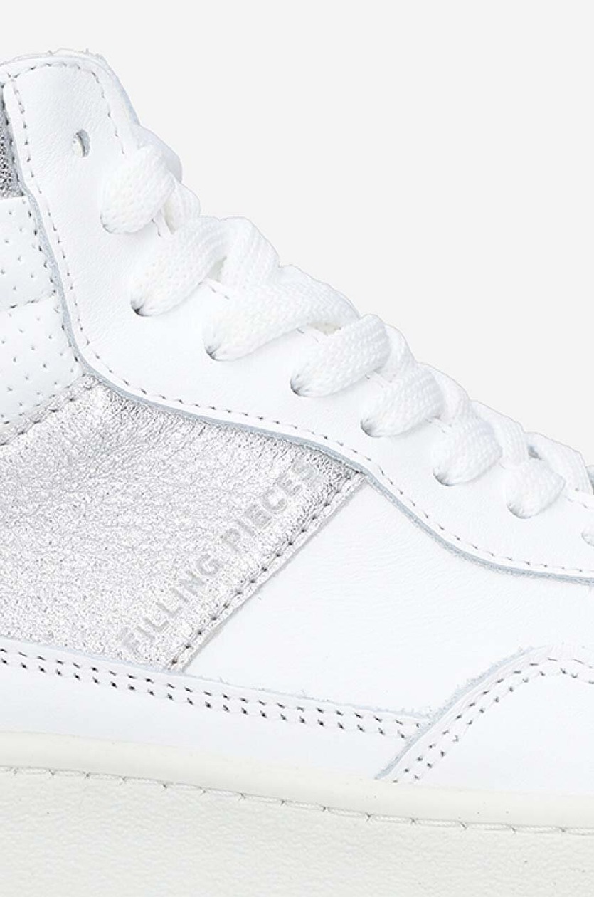 Filling Pieces sneakersy skórzane Mid Ace Spin kolor biały