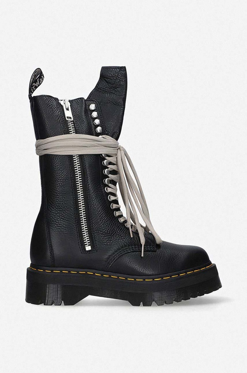Dr. Martens botki x Rick Owens damskie kolor szary na platformie