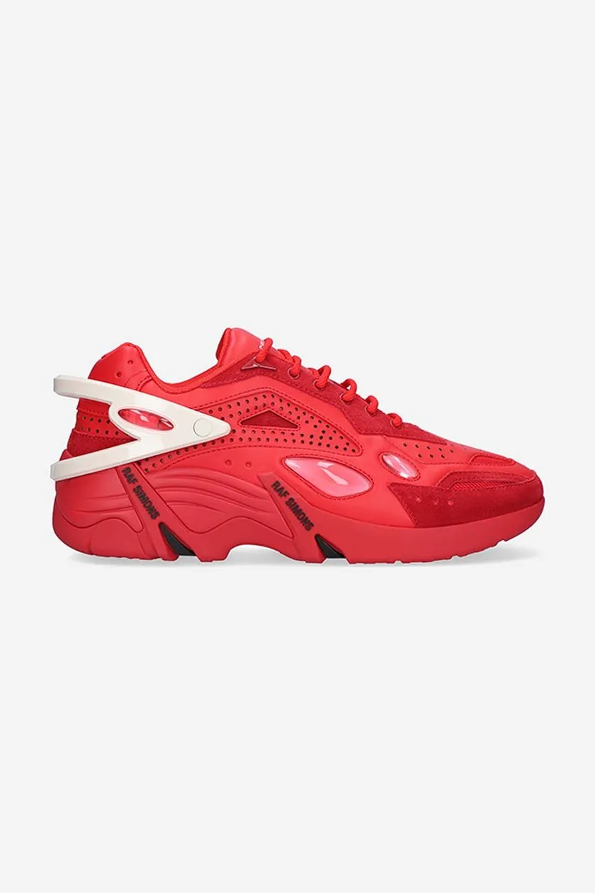 Шкіряні кросівки Raf Simons Cylon колір червоний HR740007S.0047-red
