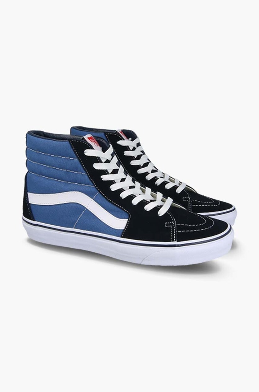 Blue hi top top vans