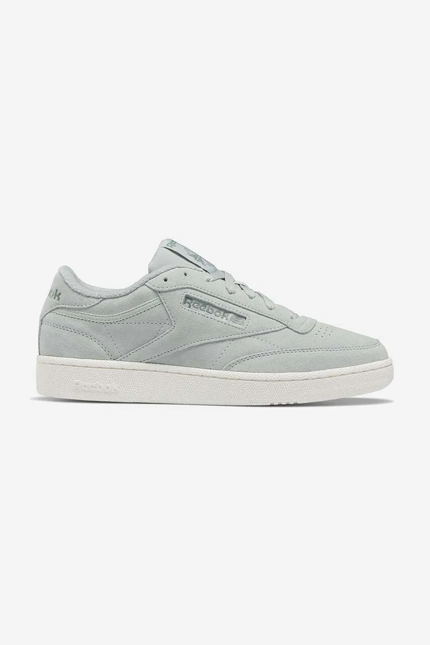 suede sneakers Club C 85 green color on PRM