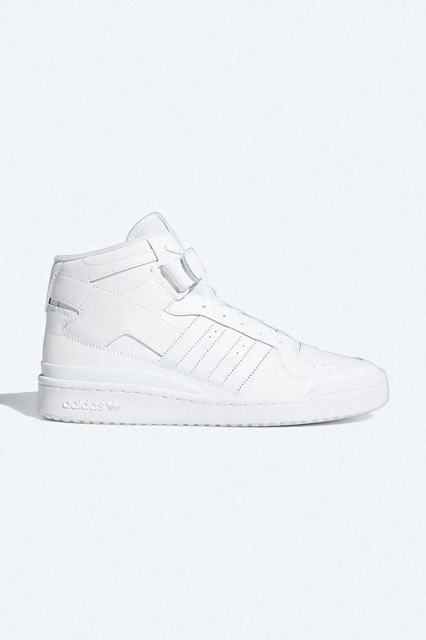 adidas Originals leather sneakers Forum Mid white color | buy on PRM