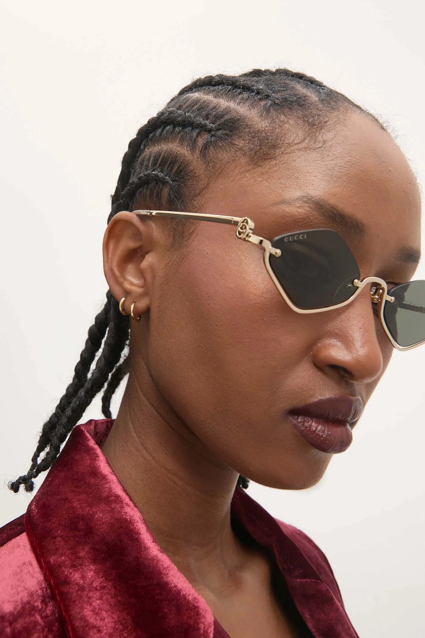 Сонцезахисні окуляри Gucci жіночі колір чорний GG1604S | ANSWEAR.ua