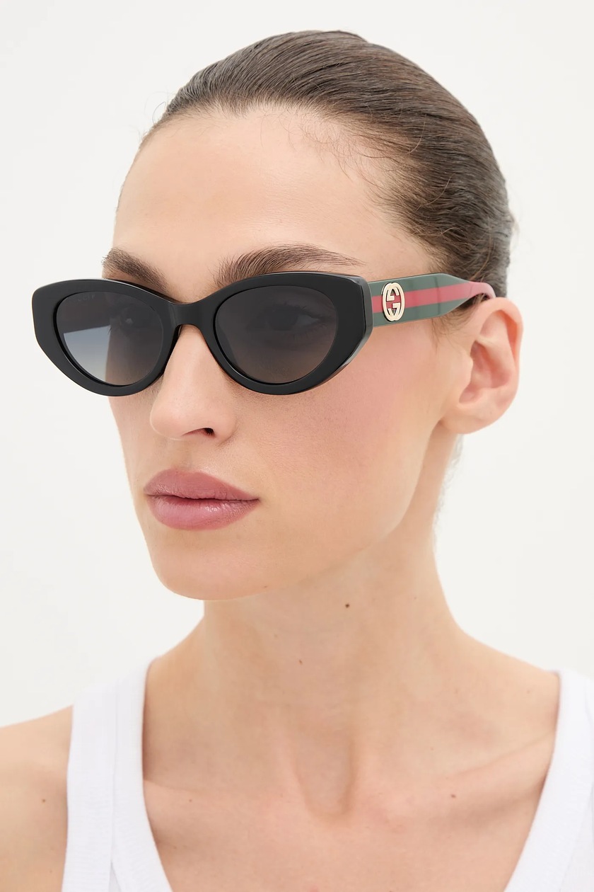 Солнцезащитные очки Gucci женские цвет чёрный GG1862S | ANSWEAR.ua