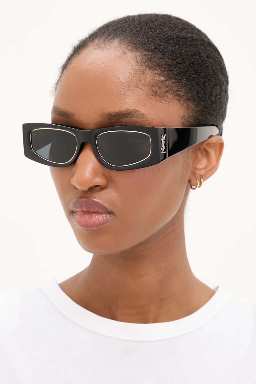 Saint Laurent okulary przeciwsłoneczne damskie kolor czarny