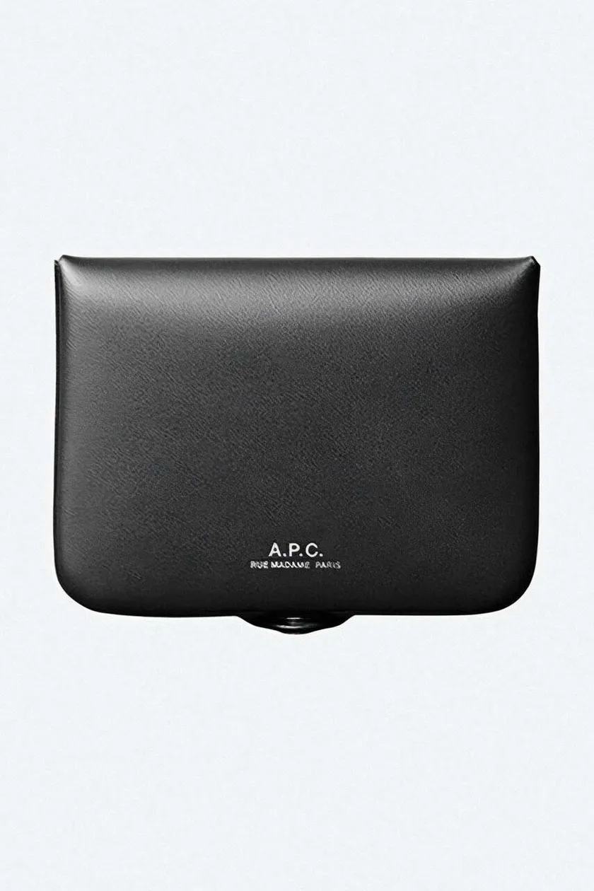 A.P.C. leather wallet Josh Coin-Purse black color | buy on PRM