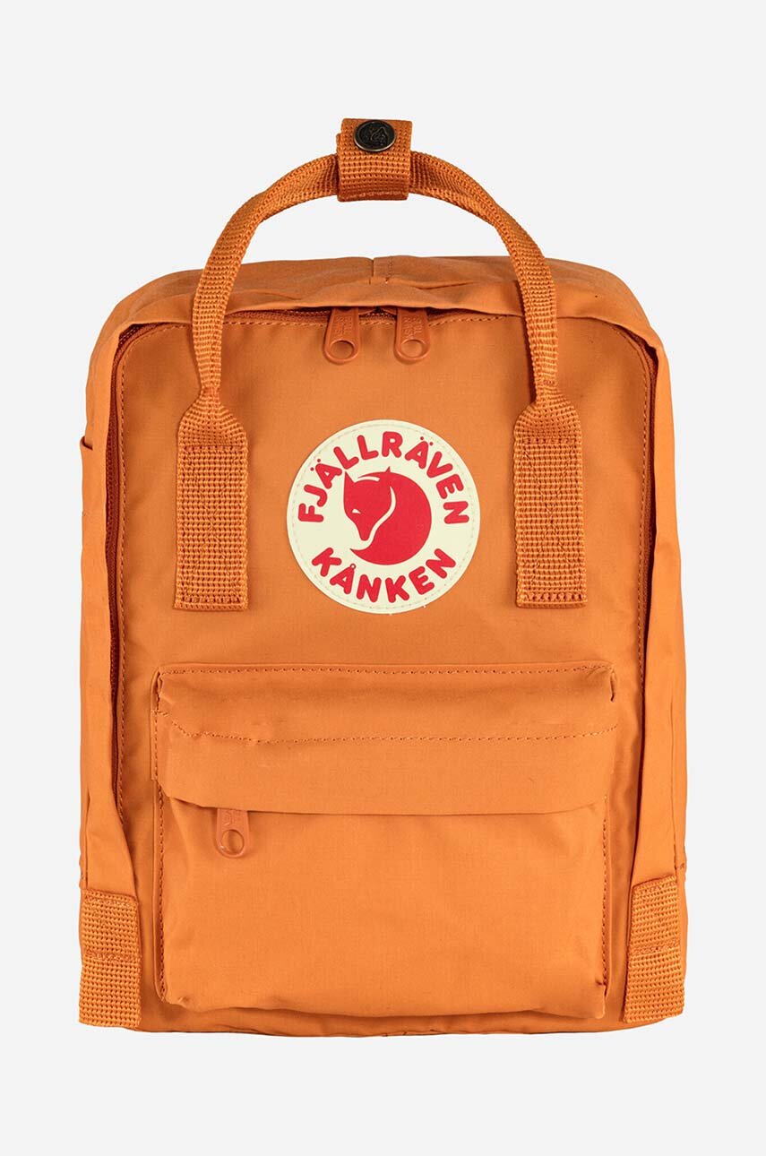 Ruksak Fjallraven Kanken Mini F23561.206-206, oranžová farba, malý, s nášivkou