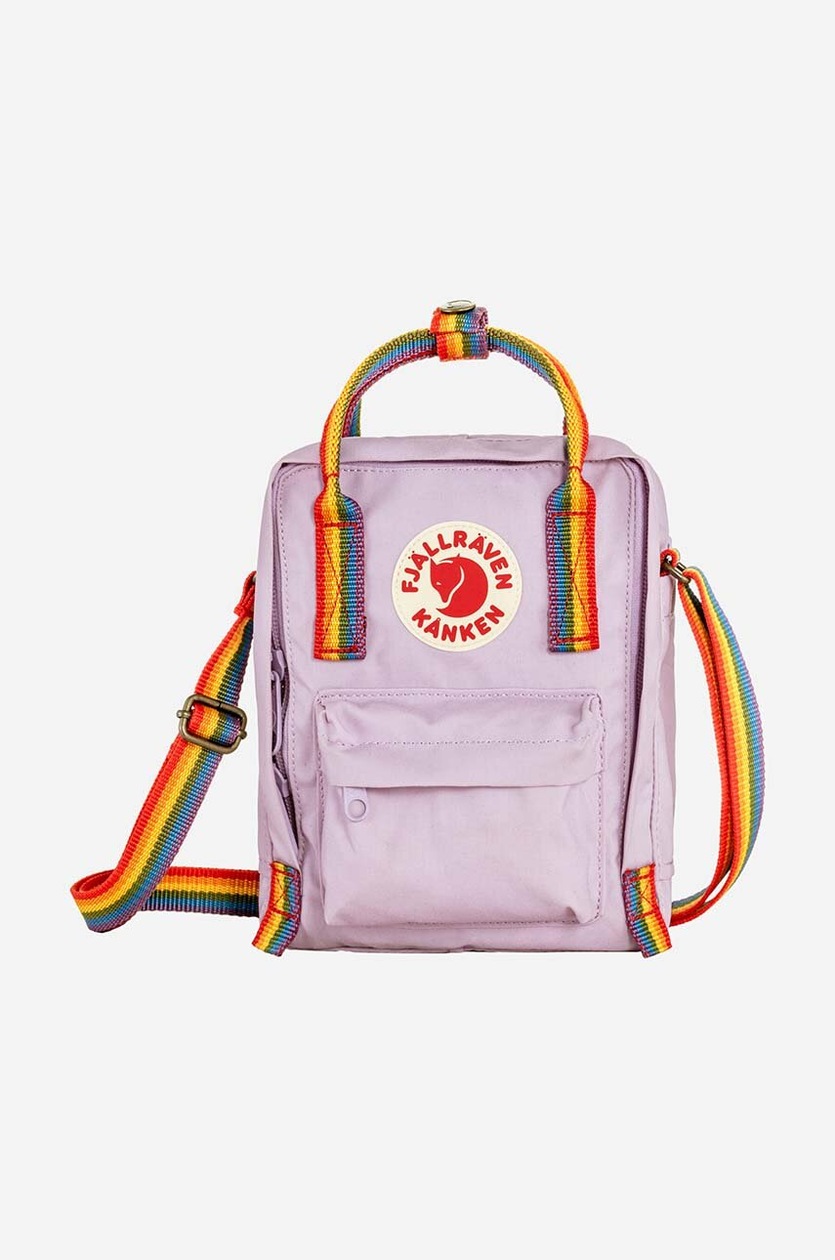 Fjallraven small items bag Kanken Rainbow Sling violet color  display picture 1