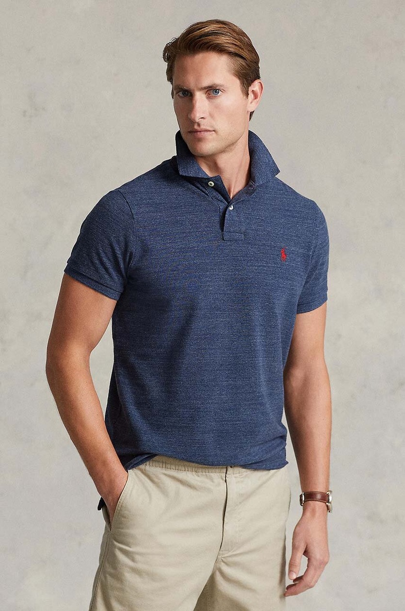Polo Ralph Lauren cotton polo shirt turquoise color smooth
