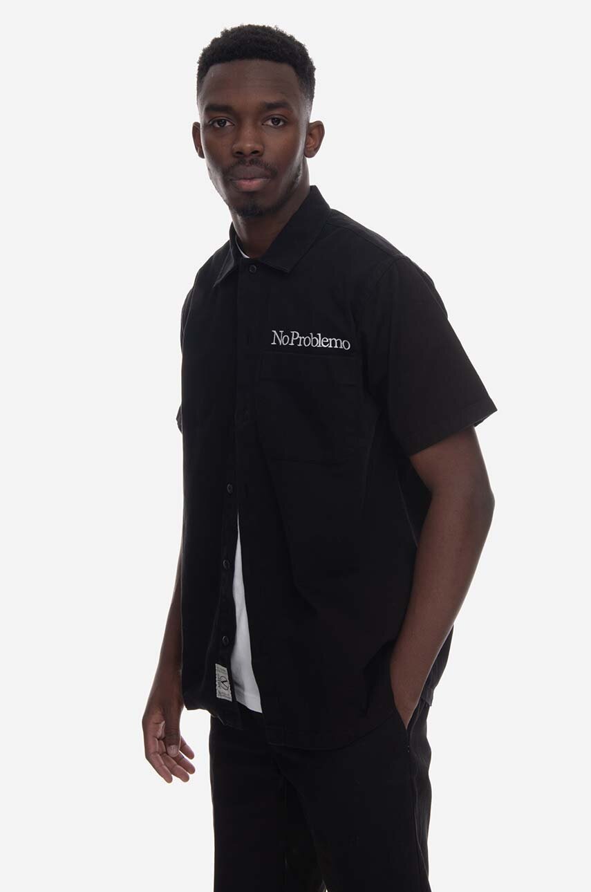 thisisneverthat cotton polo shirt T-Logo S/S Jersey black thisisneverthat cotton polo shirt T-Logo S/S Jersey black