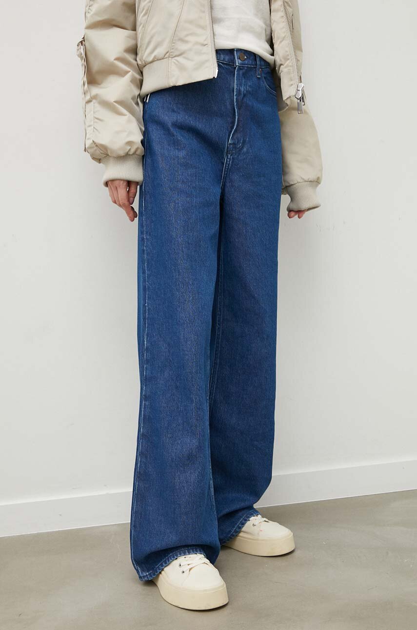 adidas Originals jeansy DENIM ZIP PANT damskie kolor adidas Originals jeansy DENIM ZIP PANT damskie kolor