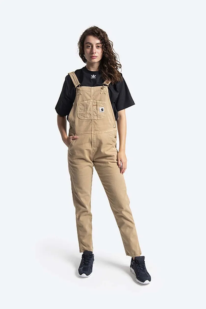 Carhartt WIP overalls W Bib Overall women's brown color buy on PRM