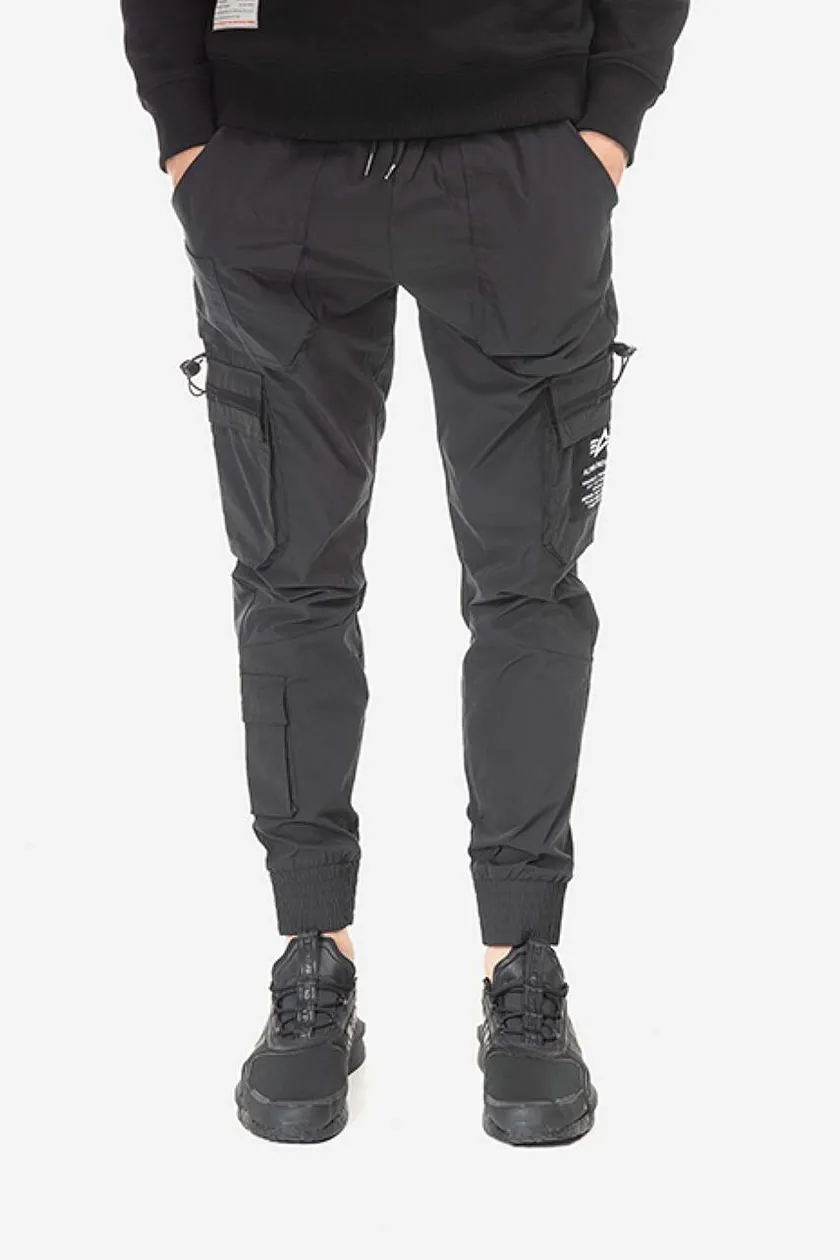 Alpha Industries trousers Jogger men's black color | buy on PRM