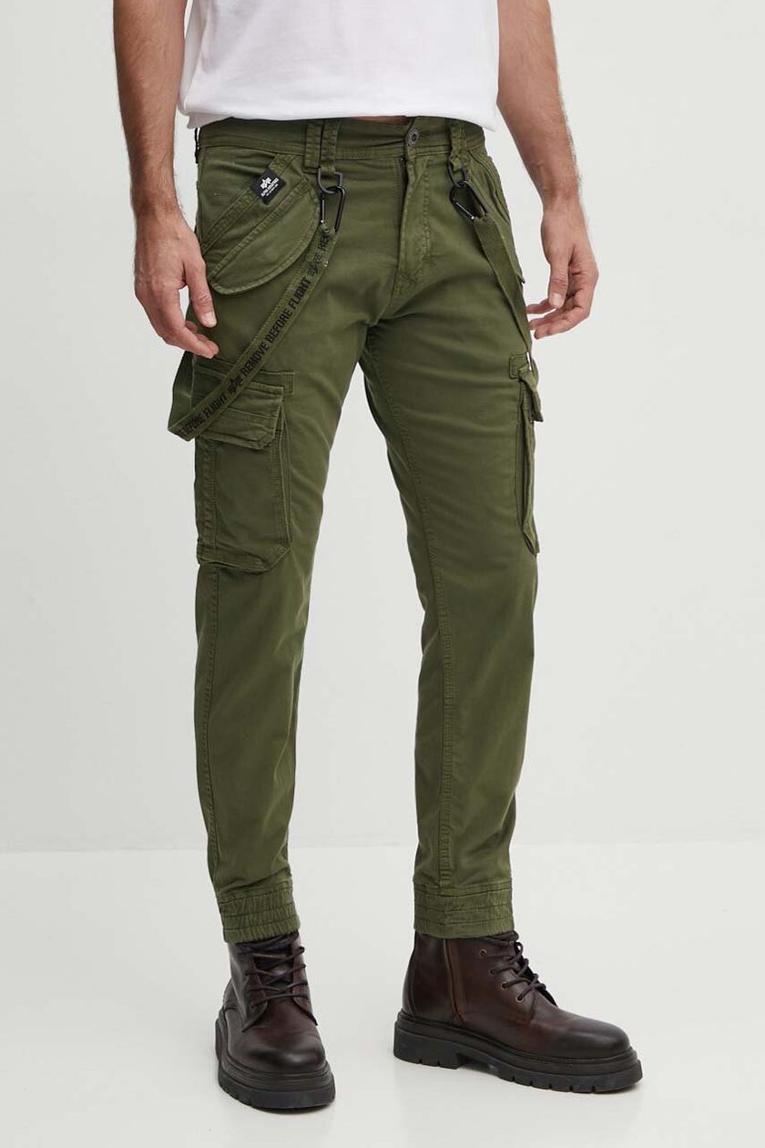 Alpha Industries trousers Utility Pant men\'s green color 128202.142 | buy  on PRM