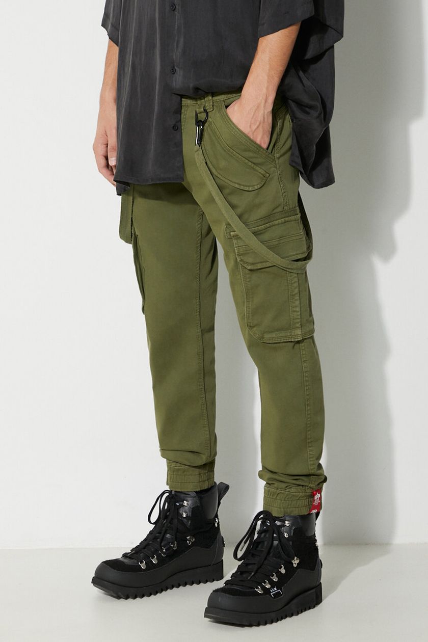 Alpha Industries trousers Utility Pant men's green color 128202.142 | buy  on PRM