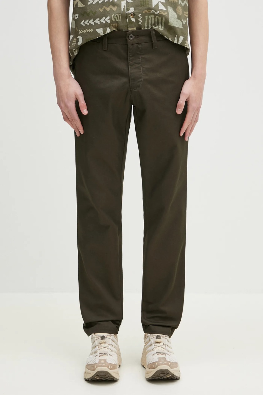 Vans cotton trousers Premium Standards Easy Trouser LX green color