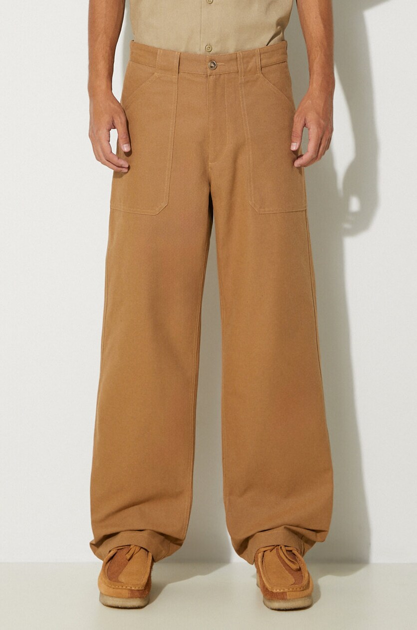 A.P.C. cotton trousers Pantalon Sydney brown color H COGBJ
