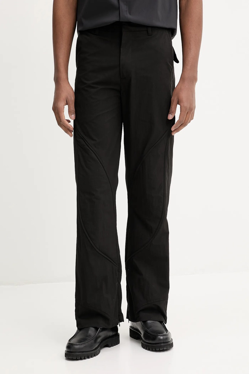 【MODERNIF】Perry Cotton Wide Pants Fred Perry cotton trousers Straight Leg Twill Trouser PRM EU