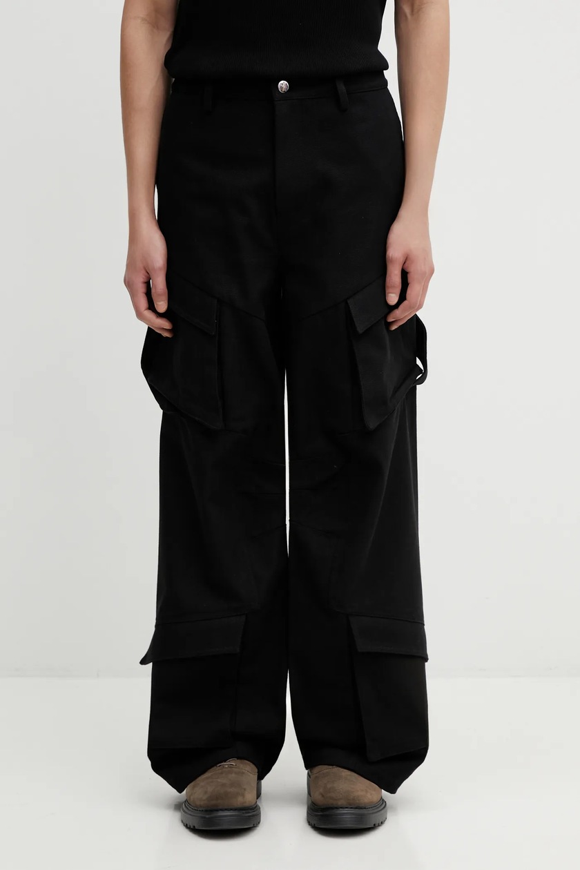 Needles wool trousers Hakama men's black color QV093 at PRM US