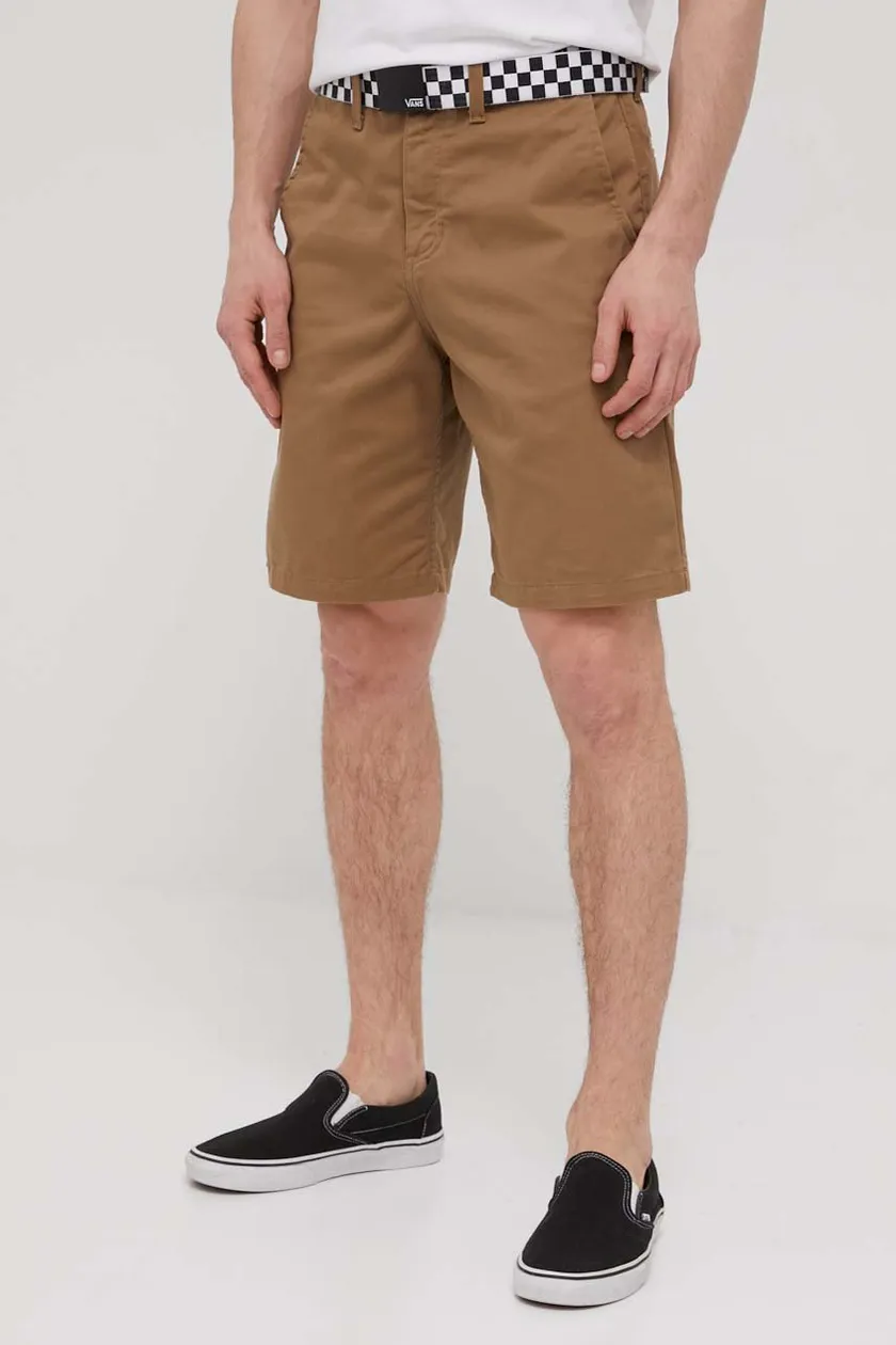 Vans with cheap khaki shorts