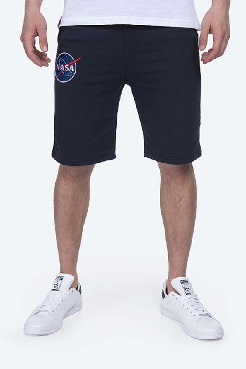 Alpha Industries shorts men's navy blue color | buy on PRM