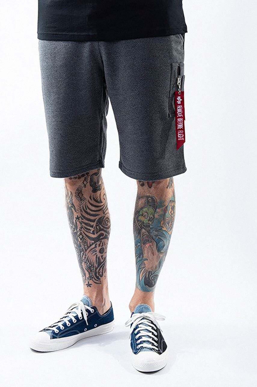 Alpha Industries shorts men's gray color | buy on PRM