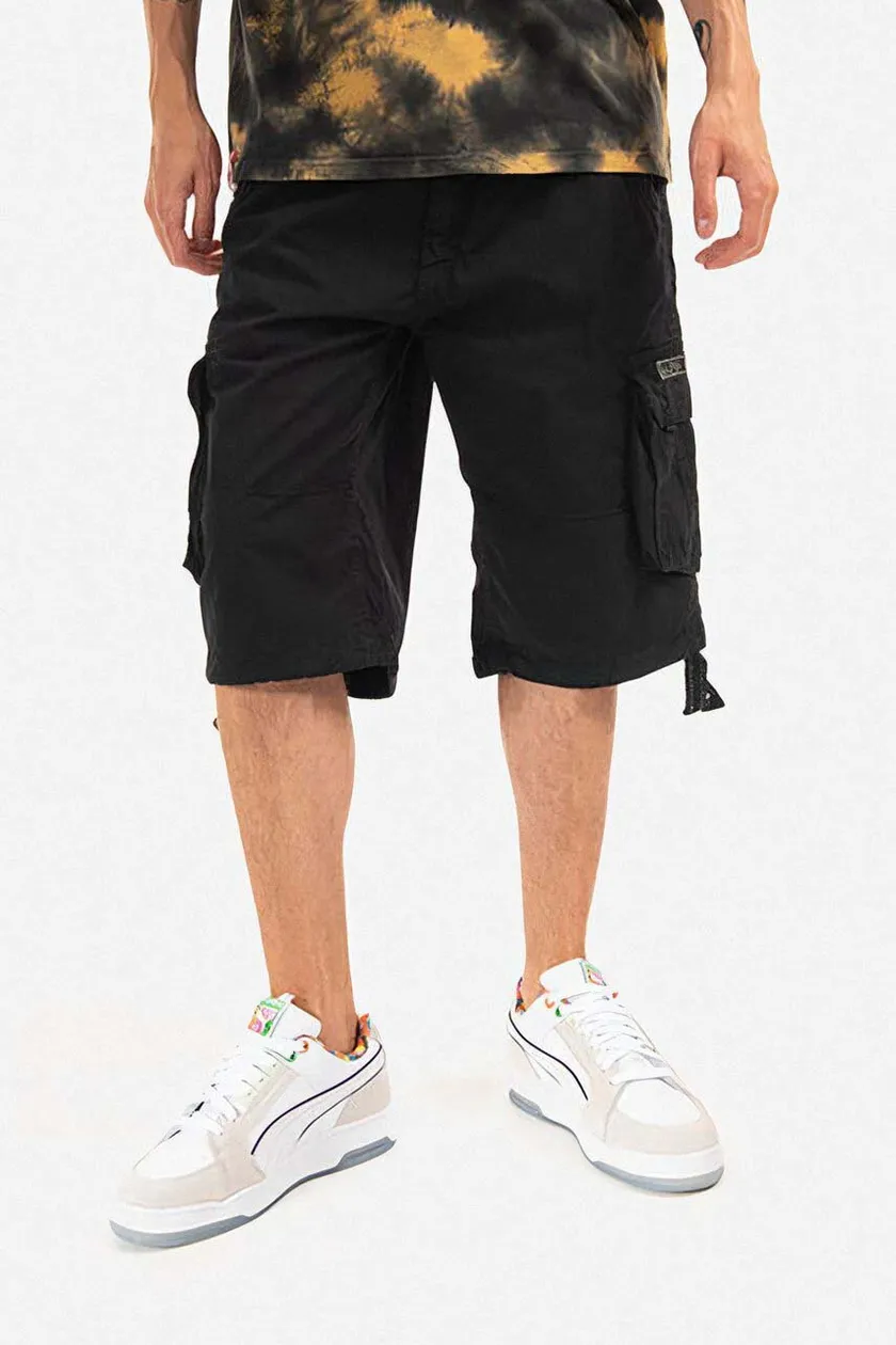 Alpha Industries cotton shorts Jet Short black color | buy on PRM