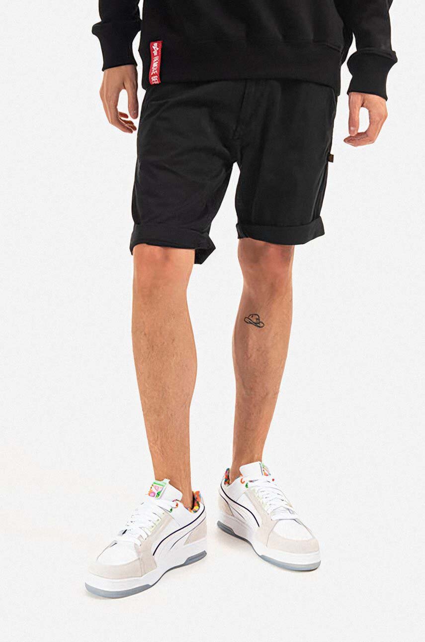 Alpha Industries cotton shorts Kerosene Short 176204 03 black color | buy  on PRM