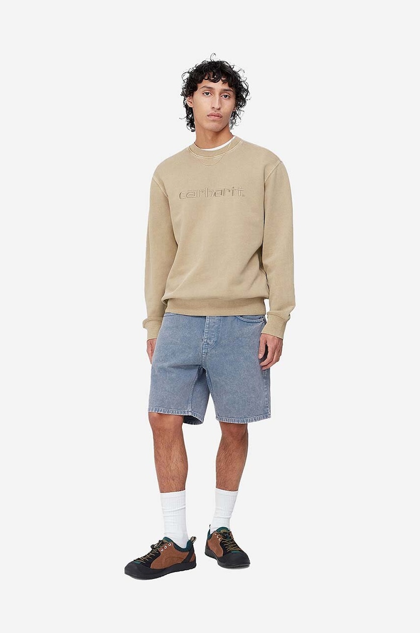 Carhartt WIP cotton denim shorts Newel Short blue color at PRM US