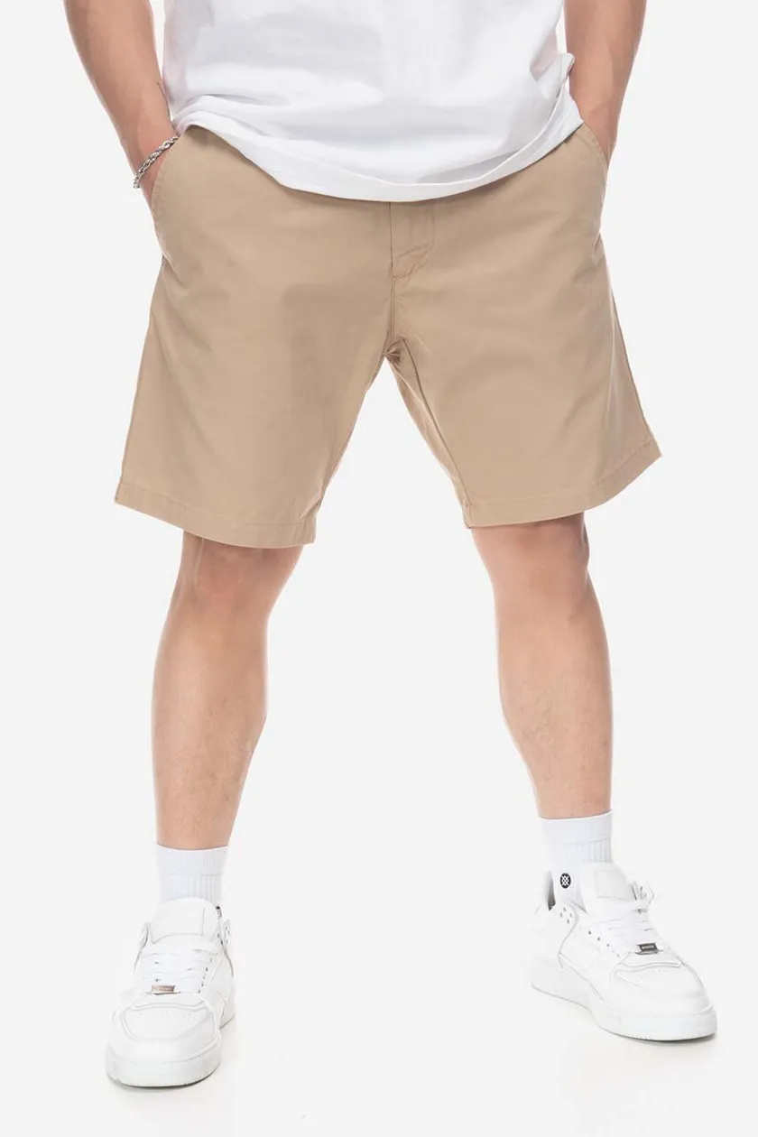 Bavlnené šortky Carhartt WIP I021730-WALL, béžová farba