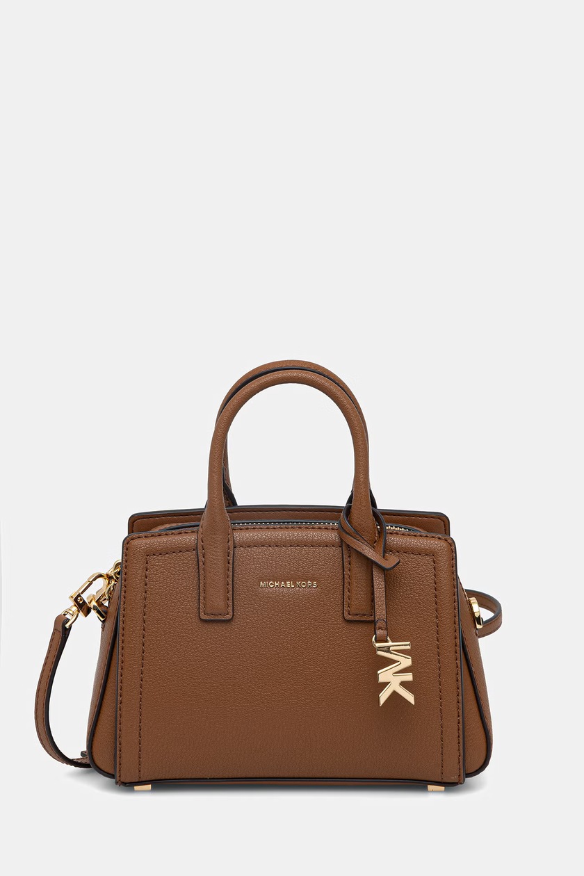 MICHAEL Michael Kors geantă de piele LAILA culoarea maro