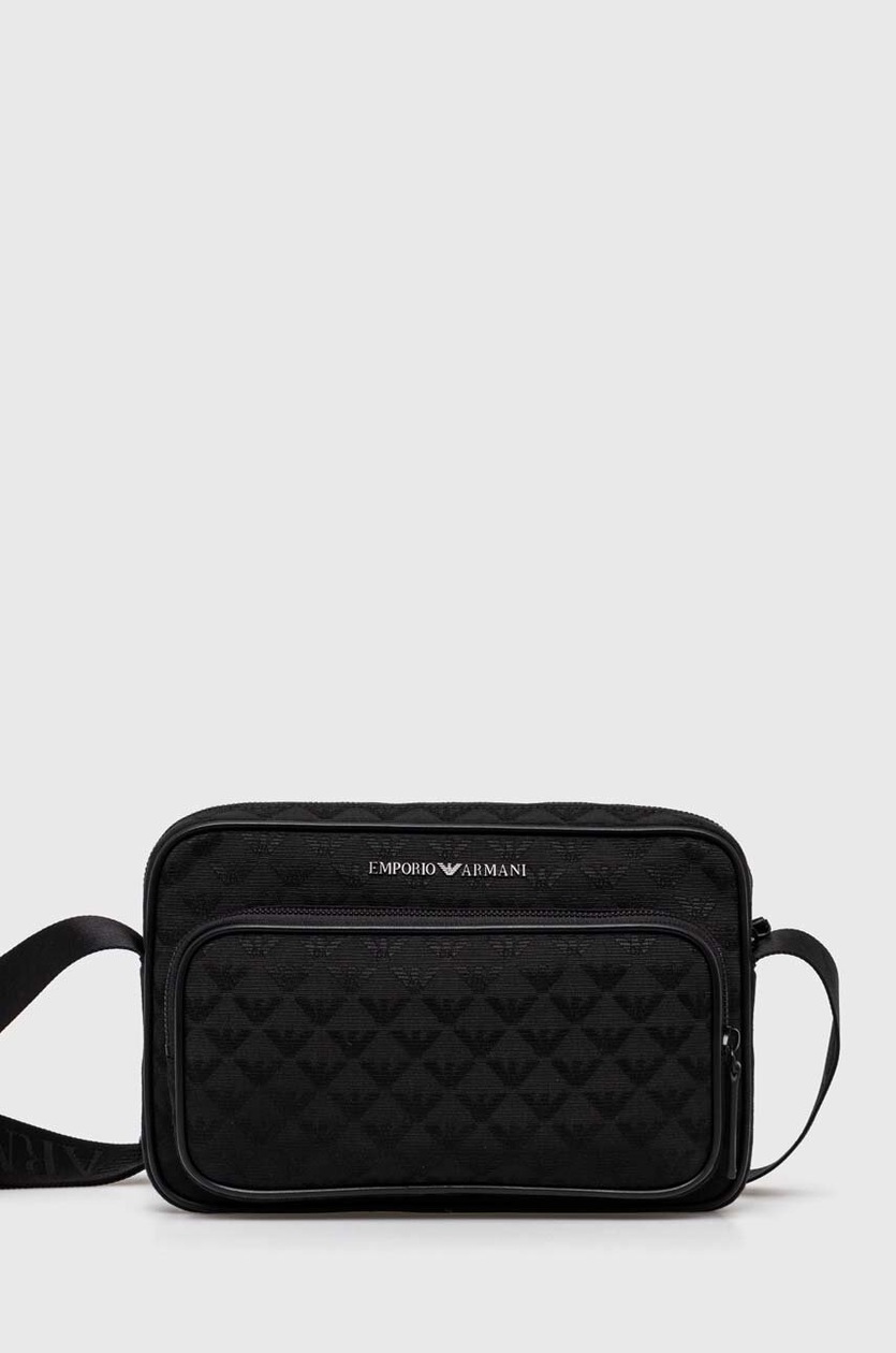 Torbica za okoli pasu Emporio Armani črna barva, Y4M403 Y022V