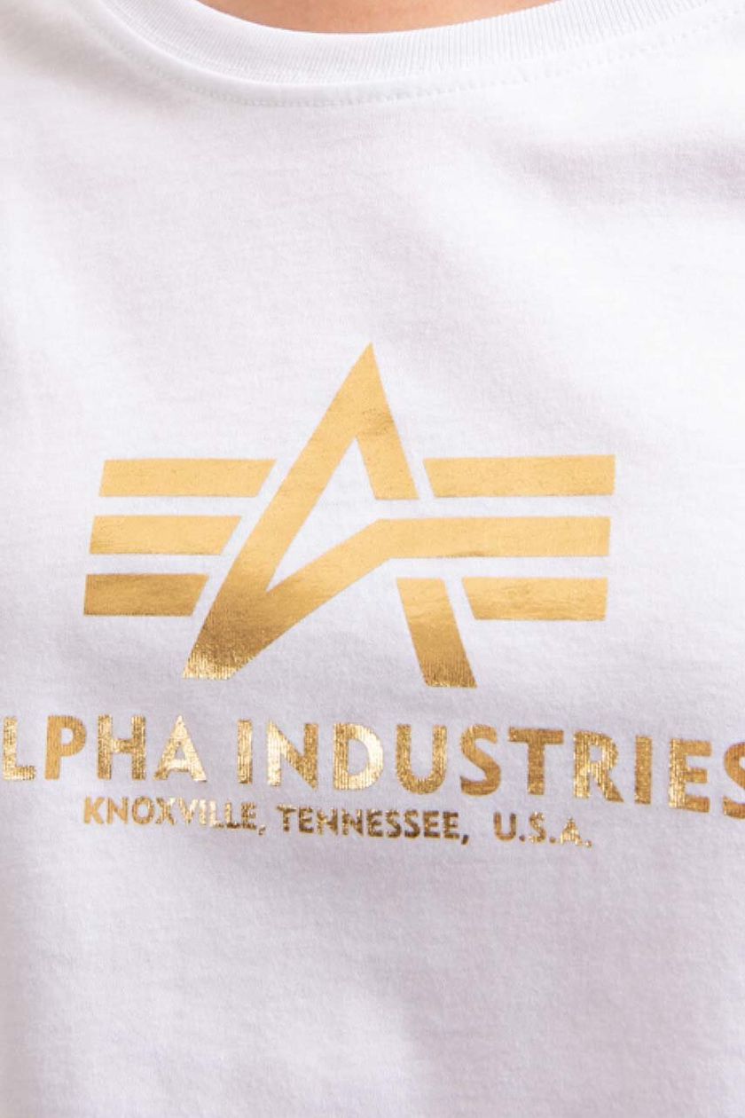 Alpha Industries cotton Print white T-shirt Basic Foil New | T PRM on buy color