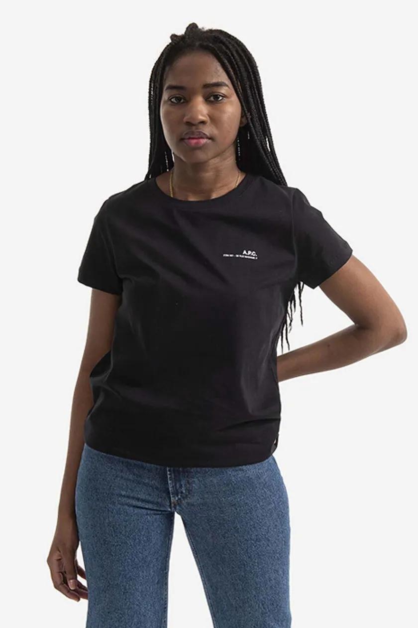 A.P.C. cotton T-shirt Item F black color | buy on PRM