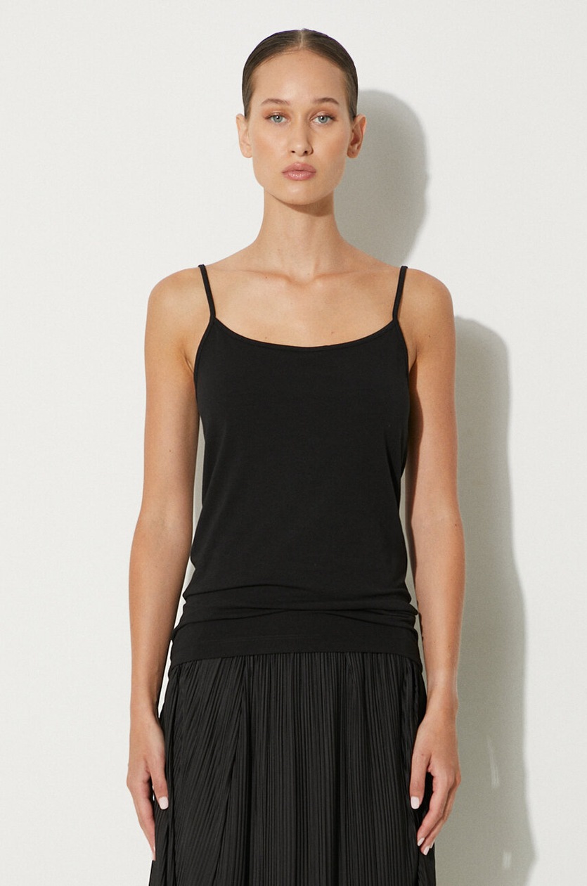 Rich Owens 黒 タンクトップ 46 Rick Owens cotton top Racer Back Tank black color DS01D1119