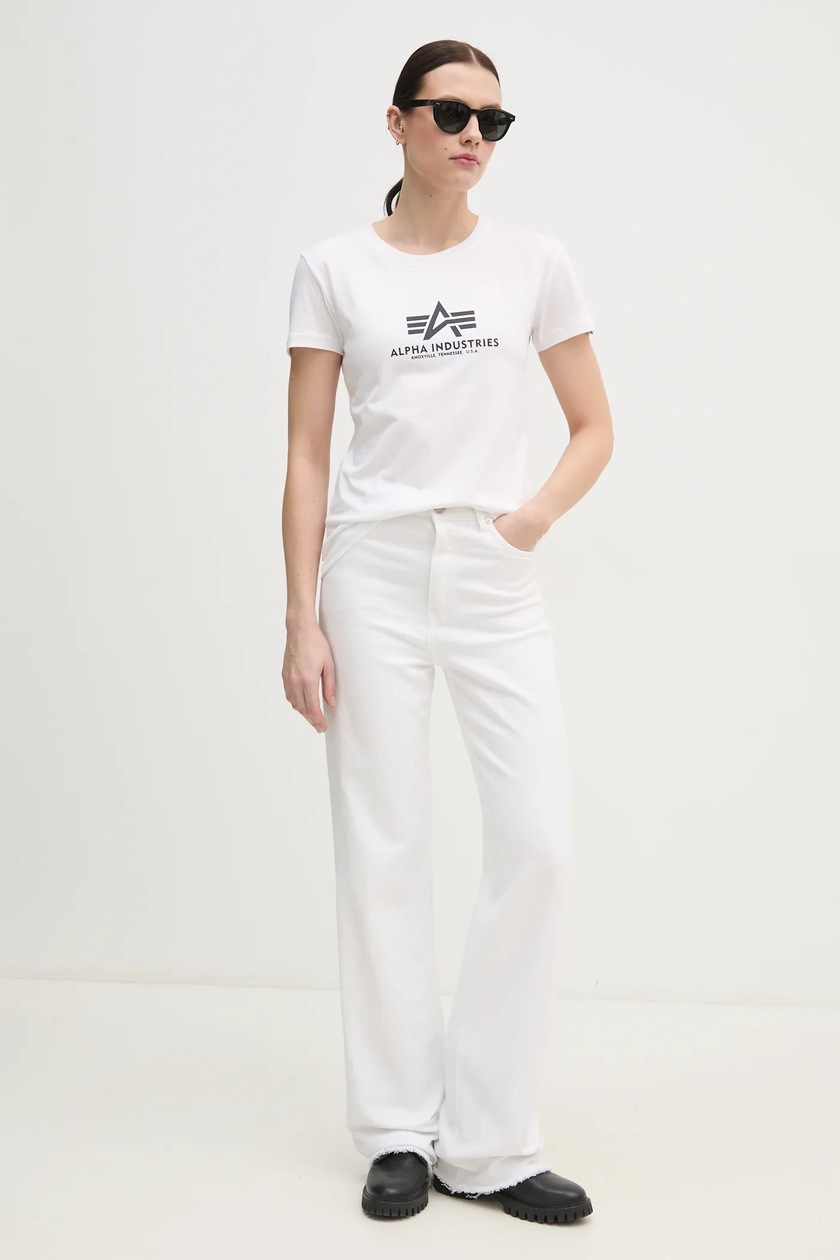 Alpha Industries cotton t-shirt white color at PRM US